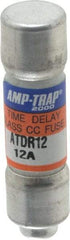 Ferraz Shawmut - 300 VDC, 600 VAC, 12 Amp, Time Delay General Purpose Fuse - Clip Mount, 1-1/2" OAL, 100 at DC, 200 at AC kA Rating, 13/32" Diam - Caliber Tooling