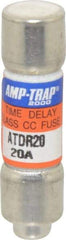 Ferraz Shawmut - 300 VDC, 600 VAC, 20 Amp, Time Delay General Purpose Fuse - Clip Mount, 1-1/2" OAL, 100 at DC, 200 at AC kA Rating, 13/32" Diam - Caliber Tooling