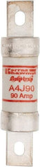 Ferraz Shawmut - 300 VDC, 600 VAC, 90 Amp, Fast-Acting General Purpose Fuse - Clip Mount, 4-5/8" OAL, 100 at DC, 200 at AC kA Rating, 1-1/8" Diam - Caliber Tooling