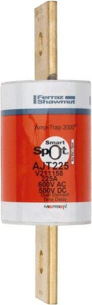 Ferraz Shawmut - 500 VDC, 600 VAC, 225 Amp, Time Delay General Purpose Fuse - Clip Mount, 7-1/8" OAL, 100 at DC, 200 at AC, 300 (Self-Certified) kA Rating, 2-1/8" Diam - Caliber Tooling