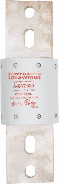 Ferraz Shawmut - 300 VDC, 600 VAC, 2000 Amp, Time Delay General Purpose Fuse - Bolt-on Mount, 10-3/4" OAL, 100 at DC, 200 at AC kA Rating, 3-1/2" Diam - Caliber Tooling