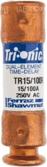 Ferraz Shawmut - 250 VAC/VDC, 0.15 Amp, Time Delay General Purpose Fuse - Clip Mount, 50.8mm OAL, 20 at DC, 200 at AC kA Rating, 9/16" Diam - Caliber Tooling