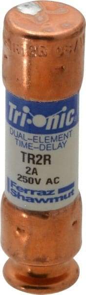 Ferraz Shawmut - 250 VAC/VDC, 2 Amp, Time Delay General Purpose Fuse - Clip Mount, 50.8mm OAL, 20 at DC, 200 at AC kA Rating, 9/16" Diam - Caliber Tooling