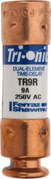 Ferraz Shawmut - 160 VDC, 250 VAC, 9 Amp, Time Delay General Purpose Fuse - Clip Mount, 50.8mm OAL, 20 at DC, 200 at AC kA Rating, 9/16" Diam - Caliber Tooling