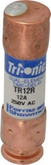 Ferraz Shawmut - 160 VDC, 250 VAC, 12 Amp, Time Delay General Purpose Fuse - Clip Mount, 50.8mm OAL, 20 at DC, 200 at AC kA Rating, 9/16" Diam - Caliber Tooling