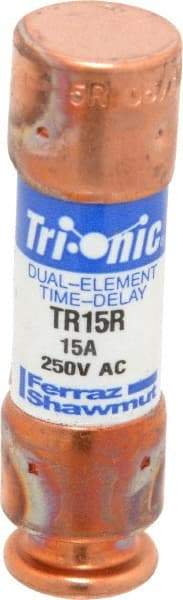 Ferraz Shawmut - 160 VDC, 250 VAC, 15 Amp, Time Delay General Purpose Fuse - Clip Mount, 50.8mm OAL, 20 at DC, 200 at AC kA Rating, 9/16" Diam - Caliber Tooling