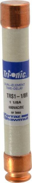 Ferraz Shawmut - 600 VAC/VDC, 1.13 Amp, Time Delay General Purpose Fuse - Clip Mount, 127mm OAL, 20 at DC, 200 at AC kA Rating, 13/16" Diam - Caliber Tooling