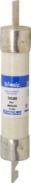 Ferraz Shawmut - 600 VAC/VDC, 90 Amp, Time Delay General Purpose Fuse - Clip Mount, 7-7/8" OAL, 100 at DC, 200 at AC kA Rating, 1-5/16" Diam - Caliber Tooling