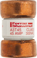 Ferraz Shawmut - 160 VDC, 300 VAC, 45 Amp, Fast-Acting General Purpose Fuse - Clip Mount, 7/8" OAL, 200 at AC, 50 at DC kA Rating, 9/16" Diam - Caliber Tooling