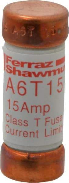 Ferraz Shawmut - 300 VDC, 600 VAC, 15 Amp, Fast-Acting General Purpose Fuse - Clip Mount, 1-1/2" OAL, 100 at DC, 200 at AC kA Rating, 9/16" Diam - Caliber Tooling