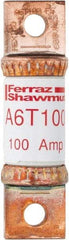 Ferraz Shawmut - 300 VDC & 600 VAC, 100 Amp, Fast-Acting General Purpose Fuse - Bolt-on Mount, 75mm OAL, 100 at DC, 200 at AC kA Rating, 13/16" Diam - Caliber Tooling