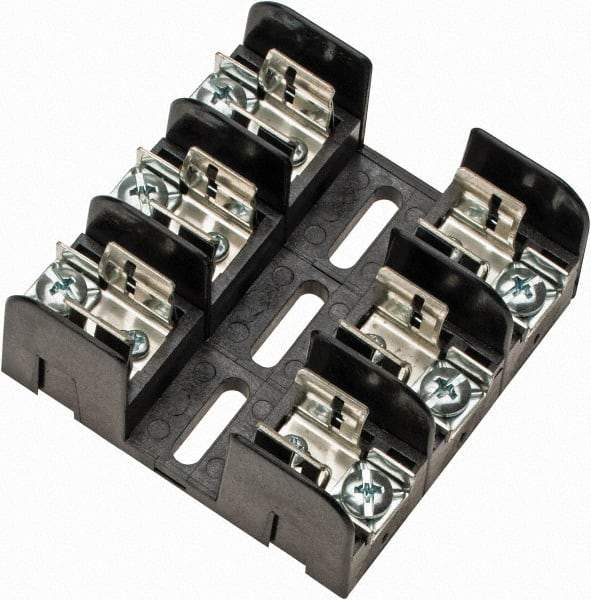 Ferraz Shawmut - 3 Pole, 250 VAC/VDC, 30 Amp, Screw Mount Fuse Block - 3 Inch Long x 3 Inch Wide x 1.38 Inch High Block - Caliber Tooling