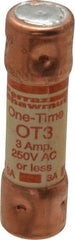 Ferraz Shawmut - 250 VAC/VDC, 3 Amp, Fast-Acting General Purpose Fuse - Clip Mount, 50.8mm OAL, 20 at DC, 50 at AC kA Rating, 9/16" Diam - Caliber Tooling