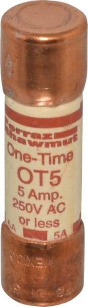 Ferraz Shawmut - 250 VAC/VDC, 5 Amp, Fast-Acting General Purpose Fuse - Clip Mount, 50.8mm OAL, 20 at DC, 50 at AC kA Rating, 9/16" Diam - Caliber Tooling