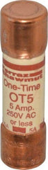 Ferraz Shawmut - 250 VAC/VDC, 5 Amp, Fast-Acting General Purpose Fuse - Clip Mount, 50.8mm OAL, 20 at DC, 50 at AC kA Rating, 9/16" Diam - Caliber Tooling