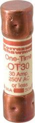 Ferraz Shawmut - 250 VAC/VDC, 30 Amp, Fast-Acting General Purpose Fuse - Clip Mount, 50.8mm OAL, 20 at DC, 50 at AC kA Rating, 9/16" Diam - Caliber Tooling