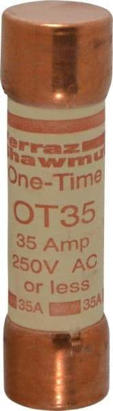 Ferraz Shawmut - 250 VAC/VDC, 35 Amp, Fast-Acting General Purpose Fuse - Clip Mount, 76.2mm OAL, 20 at DC, 50 at AC kA Rating, 13/16" Diam - Caliber Tooling