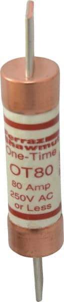 Ferraz Shawmut - 250 VAC/VDC, 80 Amp, Fast-Acting General Purpose Fuse - Clip Mount, 5-7/8" OAL, 20 at DC, 50 at AC kA Rating, 1-1/16" Diam - Caliber Tooling