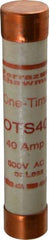 Ferraz Shawmut - 300 VDC, 600 VAC, 40 Amp, Fast-Acting General Purpose Fuse - Clip Mount, 5-1/2" OAL, 20 at DC, 50 at AC kA Rating, 1-1/16" Diam - Caliber Tooling