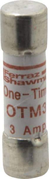 Ferraz Shawmut - 250 VAC, 3 Amp, Fast-Acting General Purpose Fuse - Clip Mount, 1-1/2" OAL, 10 at AC kA Rating, 13/32" Diam - Caliber Tooling