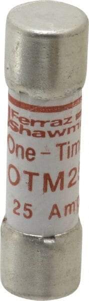 Ferraz Shawmut - 250 VAC, 25 Amp, Fast-Acting General Purpose Fuse - Clip Mount, 1-1/2" OAL, 10 at AC kA Rating, 13/32" Diam - Caliber Tooling