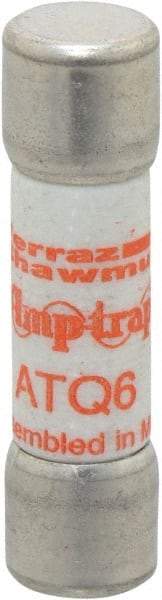 Ferraz Shawmut - 500 VAC, 6 Amp, Time Delay General Purpose Fuse - Clip Mount, 1-1/2" OAL, 10 at AC kA Rating, 13/32" Diam - Caliber Tooling