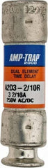 Ferraz Shawmut - 250 VAC/VDC, 3.2 Amp, Time Delay General Purpose Fuse - Clip Mount, 51mm OAL, 100 at DC, 200 at AC kA Rating, 9/16" Diam - Caliber Tooling