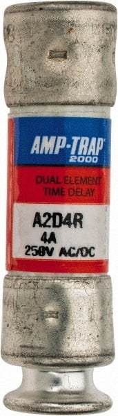 Ferraz Shawmut - 250 VAC/VDC, 4 Amp, Time Delay General Purpose Fuse - Clip Mount, 51mm OAL, 100 at DC, 200 at AC kA Rating, 9/16" Diam - Caliber Tooling