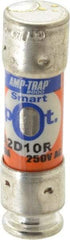 Ferraz Shawmut - 250 VAC/VDC, 10 Amp, Time Delay General Purpose Fuse - Clip Mount, 51mm OAL, 100 at DC, 200 at AC kA Rating, 9/16" Diam - Caliber Tooling