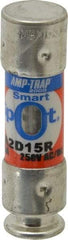 Ferraz Shawmut - 250 VAC/VDC, 15 Amp, Time Delay General Purpose Fuse - Clip Mount, 51mm OAL, 100 at DC, 200 at AC kA Rating, 9/16" Diam - Caliber Tooling