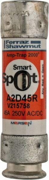 Ferraz Shawmut - 250 VAC/VDC, 45 Amp, Time Delay General Purpose Fuse - Clip Mount, 76mm OAL, 100 at DC, 200 at AC kA Rating, 13/16" Diam - Caliber Tooling