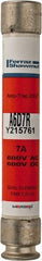 Ferraz Shawmut - 600 VAC/VDC, 7 Amp, Time Delay General Purpose Fuse - Clip Mount, 127mm OAL, 100 at DC, 200 at AC kA Rating, 13/16" Diam - Caliber Tooling