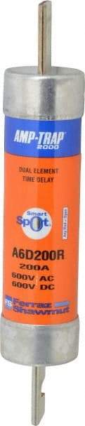 Ferraz Shawmut - 600 VAC/VDC, 200 Amp, Time Delay General Purpose Fuse - Clip Mount, 9-5/8" OAL, 100 at DC, 200 at AC kA Rating, 1-13/16" Diam - Caliber Tooling