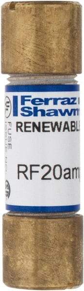 Ferraz Shawmut - 250 VAC, 20 Amp, Fast-Acting Renewable Fuse - Clip Mount, 51mm OAL, 10 at AC kA Rating, 9/16" Diam - Caliber Tooling