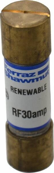 Ferraz Shawmut - 250 VAC, 30 Amp, Fast-Acting Renewable Fuse - Clip Mount, 51mm OAL, 10 at AC kA Rating, 9/16" Diam - Caliber Tooling