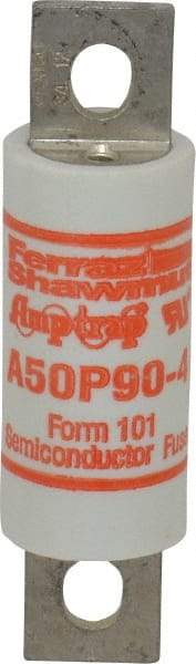 Ferraz Shawmut - 450 VDC, 500 VAC, 90 Amp, Fast-Acting Semiconductor/High Speed Fuse - Bolt-on Mount, 3-5/8" OAL, 100 at AC, 79 at DC kA Rating, 1" Diam - Caliber Tooling