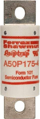 Ferraz Shawmut - 450 VDC, 500 VAC, 175 Amp, Fast-Acting Semiconductor/High Speed Fuse - Bolt-on Mount, 3-5/8" OAL, 100 at AC, 79 at DC kA Rating, 31mm Diam - Caliber Tooling