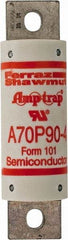 Ferraz Shawmut - 650 VDC, 700 VAC, 90 Amp, Fast-Acting Semiconductor/High Speed Fuse - Bolt-on Mount, 4-3/8" OAL, 100 at AC/DC kA Rating, 31mm Diam - Caliber Tooling