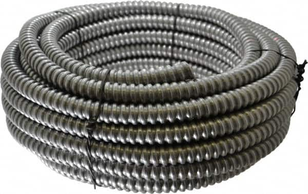 Made in USA - 1/2" Trade Size, 50' Long, Flexible Reduced Wall Flex Conduit - Aluminum, 5/8" ID - Caliber Tooling