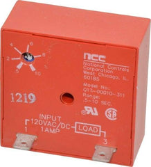 NCC - 2 Pin, Time Delay Relay - 1 at Resistive or Inductive Load Contact Amp, 120 VAC/VDC, On Board Trimpot - Caliber Tooling