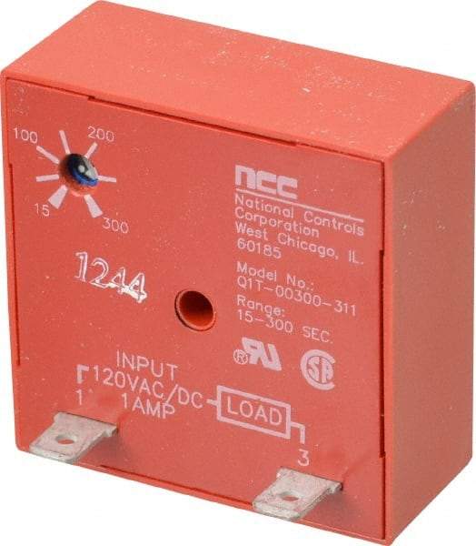 NCC - 2 Pin, Time Delay Relay - 1 at Resistive or Inductive Load Contact Amp, 120 VAC/VDC, On Board Trimpot - Caliber Tooling