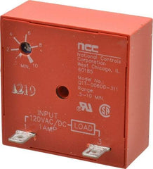 NCC - 2 Pin, Time Delay Relay - 1 at Resistive or Inductive Load Contact Amp, 120 VAC/VDC, On Board Trimpot - Caliber Tooling