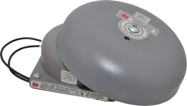 Federal Signal Corp - 6" Diam, 120 Volt Bell - 0.08 Amps, 100 Decibles at 10', Vibrating - Caliber Tooling