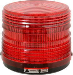 Federal Signal Corp - 24 VDC, 3R NEMA Rated, Strobe Tube, Red, Strobe Light - 80 Flashes per min, 5-1/2 Inch Diameter, 5-1/16 Inch High, IP66 Ingress Rating, Surface Mount - Caliber Tooling