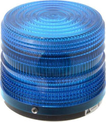 Federal Signal Corp - 24 VDC, 3R NEMA Rated, Strobe Tube, Blue, Strobe Light - 80 Flashes per min, 5-1/2 Inch Diameter, 5-1/16 Inch High, IP66 Ingress Rating, Surface Mount - Caliber Tooling