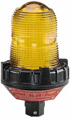 Federal Signal Corp - 120 VAC, 4X NEMA Rated, Strobe Tube, Amber, Strobe Light - 80 Flashes per min, 3/4 Inch Pipe, 5-1/2 Inch Diameter, 9-1/4 Inch High, IP66 Ingress Rating, Pipe Mount - Caliber Tooling