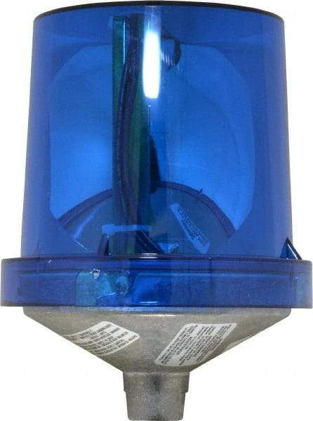 Federal Signal Corp - 4X NEMA Rated, 120 VAC, 0.22 Amp, 25 Watt, Rotating Beacon Incandescent Light - 1/2 Inch Mounted Size x Pipe Mounted, 7-1/4 Inch High, 5-1/2 Inch Diameter, 90 Flashes per min, Includes Lamp - Caliber Tooling