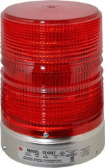 Federal Signal Corp - 120 VAC, 3R NEMA Rated, Strobe Tube, Red, Double Flash Strobe Light - 80 Flashes per min, 1/2 Inch Pipe, 5-11/16 Inch Diameter, 8-1/2 Inch High, IP45 Ingress Rating, Pipe Mount - Caliber Tooling