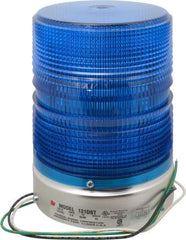 Federal Signal Corp - 120 VAC, 3R NEMA Rated, Strobe Tube, Blue, Double Flash Strobe Light - 80 Flashes per min, 1/2 Inch Pipe, 5-11/16 Inch Diameter, 8-1/2 Inch High, IP45 Ingress Rating, Pipe Mount - Caliber Tooling