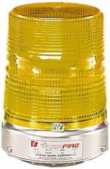 Federal Signal Corp - 120 VAC, 3R NEMA Rated, Strobe Tube, Amber, Double Flash Strobe Light - 80 Flashes per min, 1/2 Inch Pipe, 5-11/16 Inch Diameter, 8-1/2 Inch High, IP45 Ingress Rating, Pipe Mount - Caliber Tooling